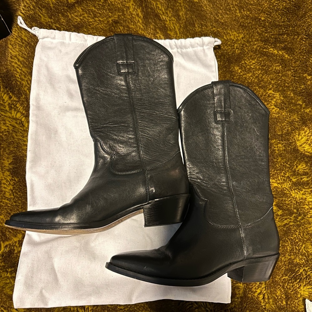 Hand made in Italy leather cowboy boots by Vero Cuoio for Steve Madden